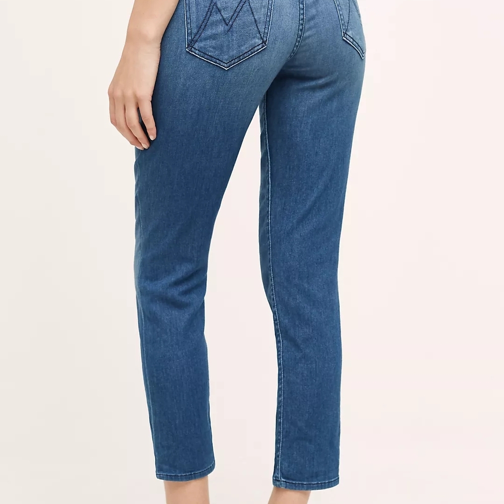 MOTHER Ankle Cropped Blue Jeans Size 30 The Dropout Montanaa Sky Denim Casual